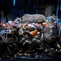 Kitschy cave with bear on Aurlandsfjellet